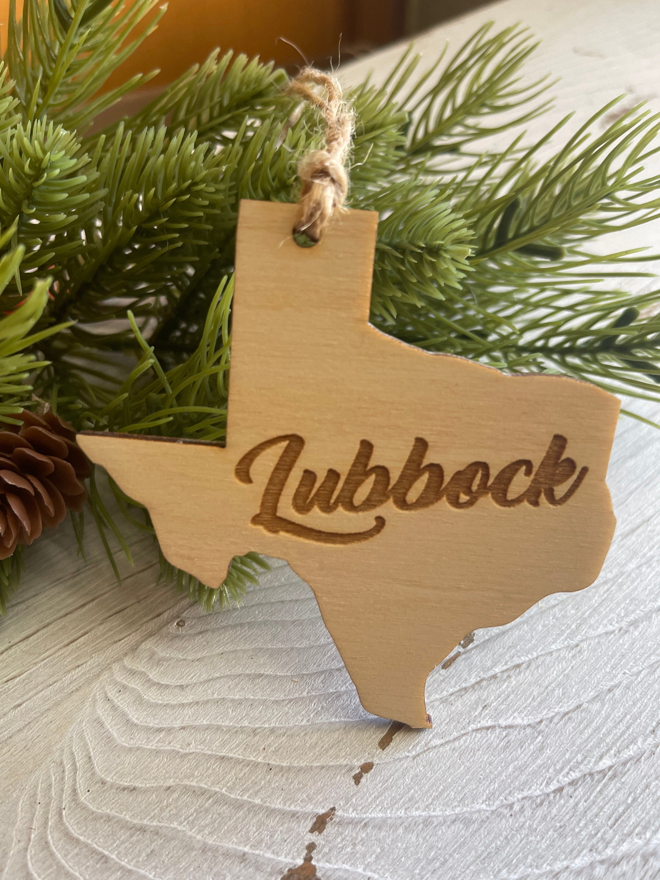 b><span style=font-size: 20px;> Texas Shaped Wood Ornament (Case of  120)</span></b>