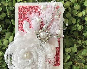 Poker Card Boutonniere - Wedding, Prom, Sweet 16, Casino Night, Poker Chip, Game Night, Special Event