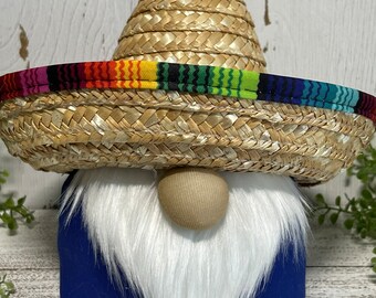 Fiesta Gnome - Kitchen Dining decor tiered tray centerpiece party vignette table shelf sitter sombrero sarape