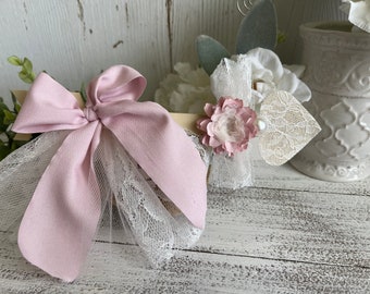 Valentine's Day Arrow heart- Cupid shabby whimsical vintage home decor felt farmhouse red xoxo love tag ornament