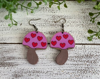 Mushroom Statement Dangle Earrings