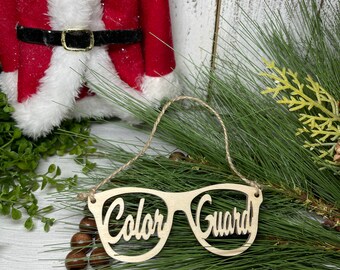 Colorguard Ornament - Color Guard sunglasses marching band drum Corp winter guard