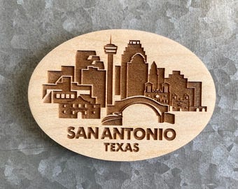 San Antonio Skyline Texas Magnet TX tag