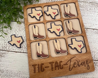 Tic Tac Texas game - TX Texans gift present game room night dorm realtor welcome