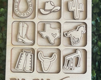 Tic Tac Texas game DIY - diy TX Texans gift present game room night dorm realtor welcome guest house vacation home rental tic tac toe