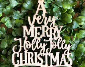 DIY wood cutouts - Christmas Tree Merry Christmas