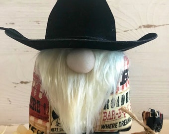 BBQ Gnome - Cowboy western beef roadhouse gift hat dad grilling country rustic men kitchen
