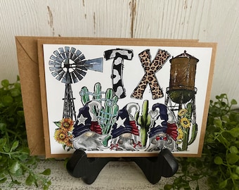 Texas Greeting Card - Blank note card Lone Star State Texan TX