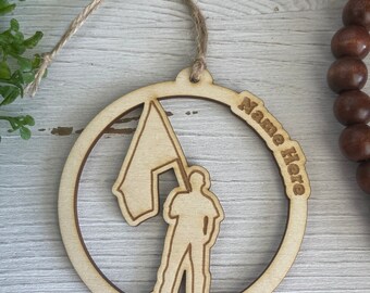 Custom Colorguard Male  Ornament - Color Guard personalized with name