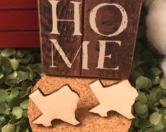 Texas stud earrings - TX Lone Star State Texan Pride Native 1 inch