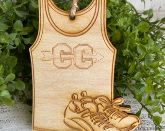 Cross Country Tag Ornament - sprint running senior gift high school university runner long distance
