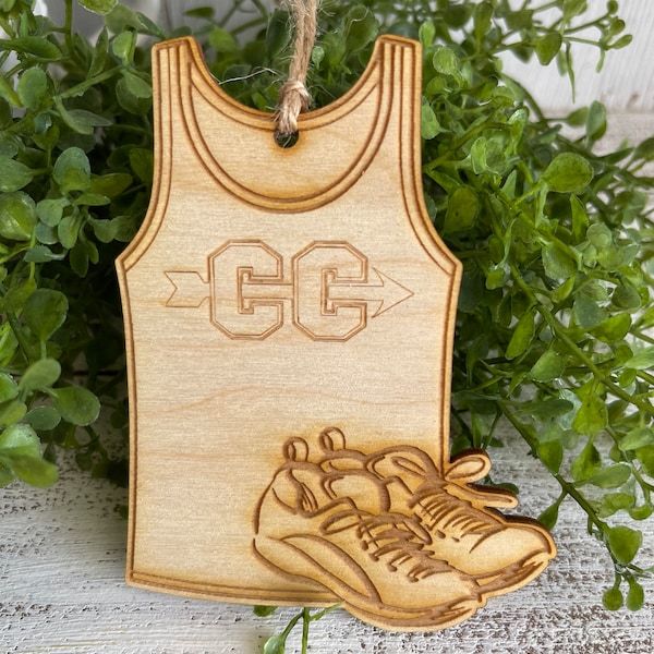 Cross Country Tag Ornament - sprint running senior gift high school university runner long distance