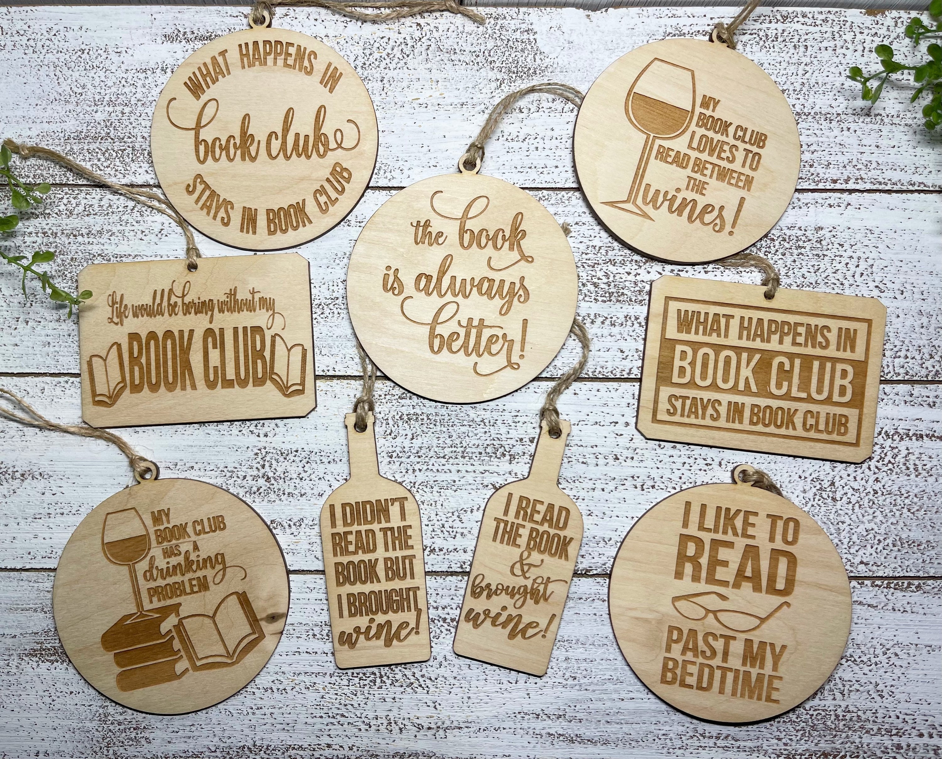 Book Club Gifts, Book Club Words Clip On Charm, Book Club