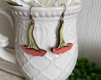 Mushroom Statement Dangle Earrings