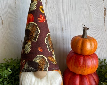 Thanksgiving Gnome - decor tiered tray kitchen shelf sitter floral fall autumn pie Turkey pumpkin thankful blessed leaf