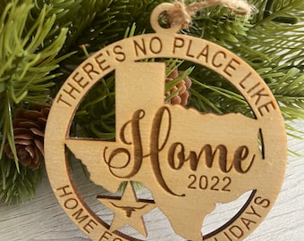 2024 Texas Ornament TX tag - Home No place like home