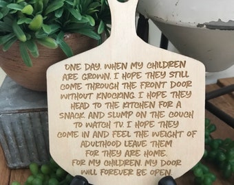 Mother poem mini wood decor - mom mama gift present Mother’s Day vignette tiered trays shelf sitter desk
