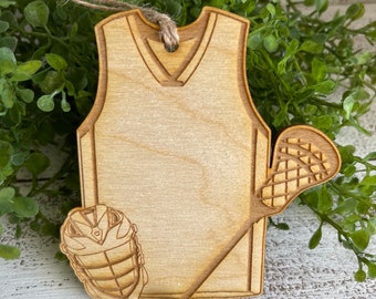 Lacrosse Tag Ornament - team spirit high school university senior gift