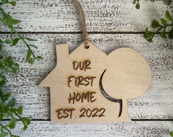 2022 Our First Home Ornament - New Home Realtor Gift Real Estate favor closing new homeowner first home house