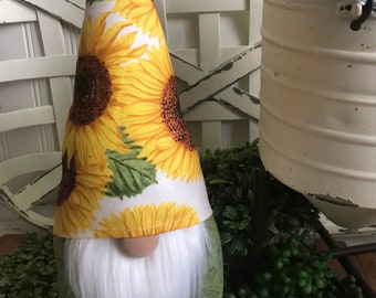 Sunflower Gnome - decor tiered tray kitchen shelf sitter floral