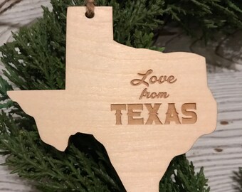Texas Ornament - Love from Texas