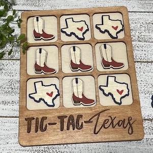 Tic Tac Texas game - TX Texans gift present game room night dorm realtor welcome