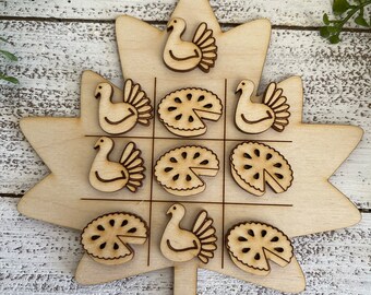 Thanksgiving Tic Tac Toe game DIY - diy gift present game room night dorm kids children party favor kids table activity