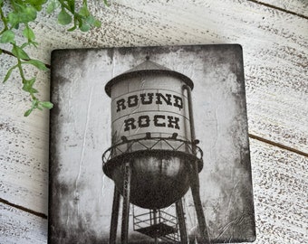 Round Rock Texas - coaster home decor Cowboy pride farmhouse western state texan