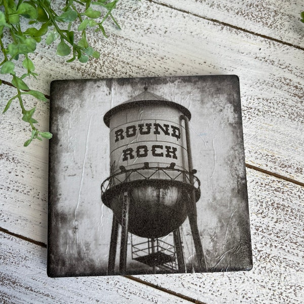 Round Rock Texas - coaster home decor Cowboy pride farmhouse western state texan