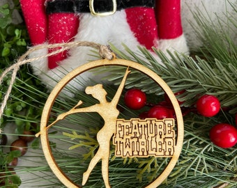 Feature Twirler Ornament - Marching Band Color Guard high school ensemble drum corp drum major feature twirler