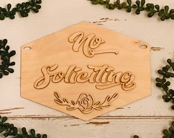 No Soliciting DIY wood sign - New Home housewarming house number Door hanger