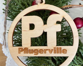 Pflugerville Texas Ornament souvenir keepsake tag gift reminder