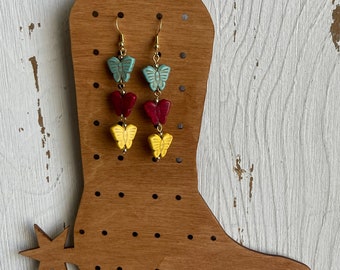 Boot earring holder - cowgirl western country rodeo Texas Wyoming Utah Colorado