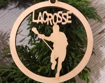 Lacrosse Tag Ornament - male
