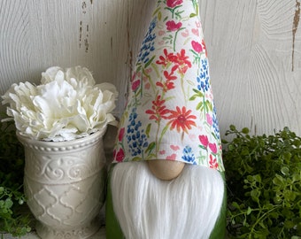 Texas Bluebonnet Gnome - Wildflower tiered tray centerpiece vignette table shelf sitter state america hometown welcome housewarming
