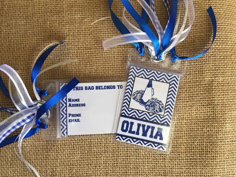 Custom Cheer Bag Tag Etsy