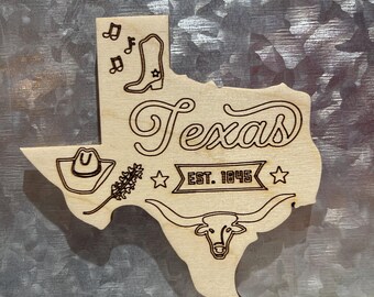 Texas Magnet - Lone Star State Texan flower refrigerator office dorm travel keepsake memento