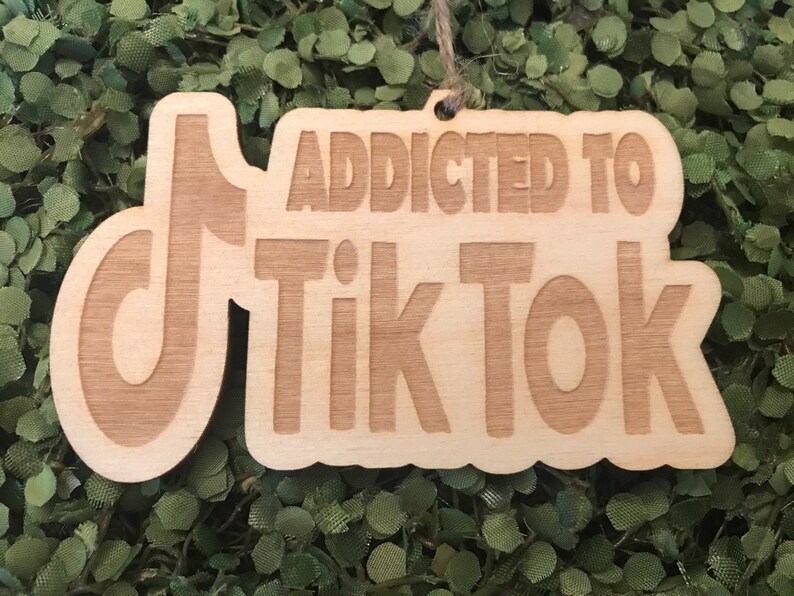Addicted to Tik Tok Famous Tag/Ornament/Car Charm humor Etsy