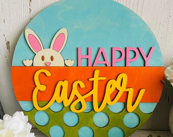 Happy Easter wood sign