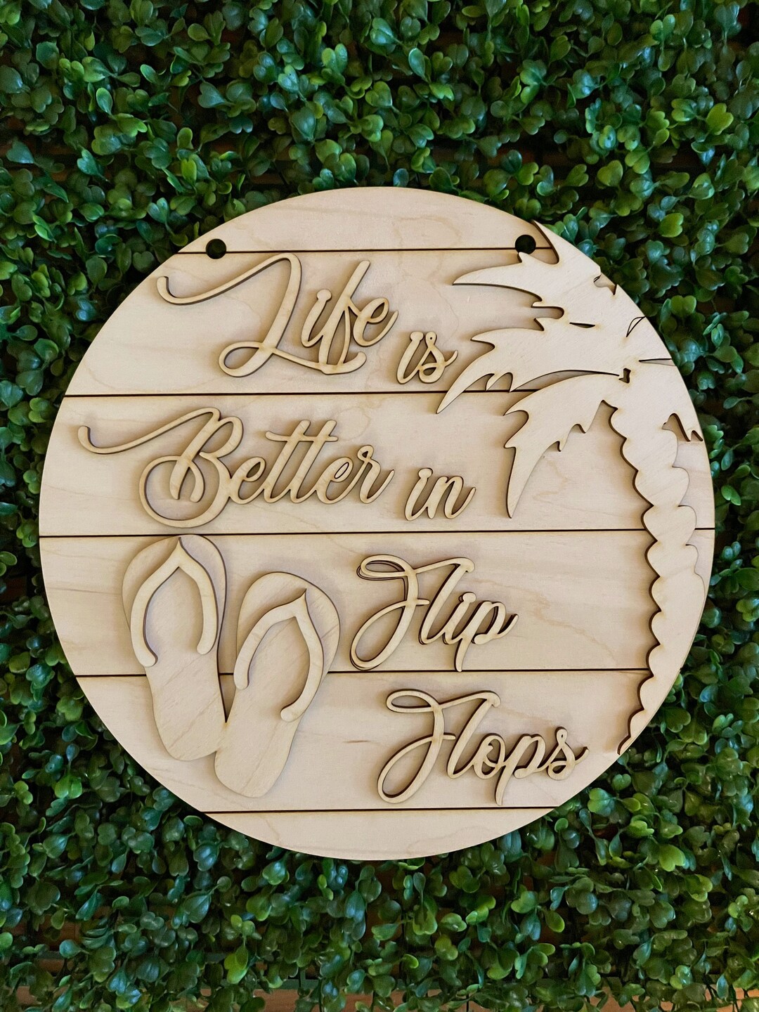 DIY Wood Sign - Life is Better in Flip Flops Unfinished Cut Out Door ...