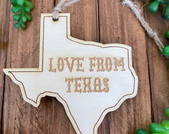 Texas Ornament - Love from Texas