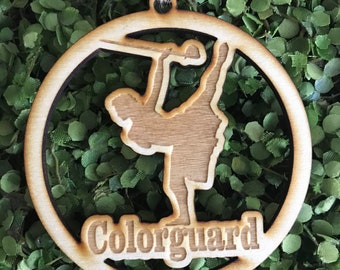 Colorguard Ornament - Female Color Guard Sabre rifle marching band dancer 2024 Customizable personalized