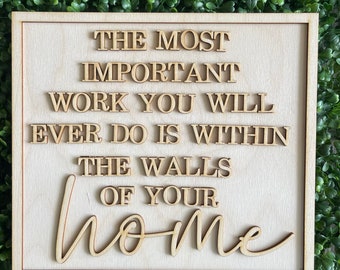 Home DIY wood sign - Most important Family unfinished cut out door hanger wall decor craft supply sign kit blanks wreath sign