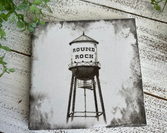 Round Rock Texas - coaster home decor Cowboy pride farmhouse western state texan