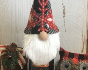 Christmas Gnome Wine Bottle Topper - gifts hostess party cocktails