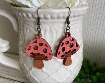 Mushroom Statement Dangle Earrings
