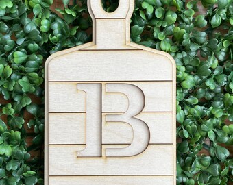 Cutting Board Initial DIY Sign - unfinished Blank Supply home decor kitchen family table top counter wall tiered tray