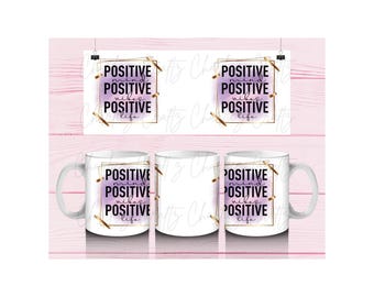 Inspirational Positive Vibes Coffee Mug Mental Health Gift for Her