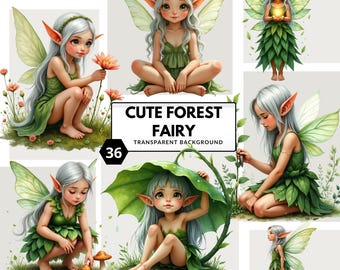 Hada del bosque linda PNG / Hada mágica para revistas basura y proyectos creativos