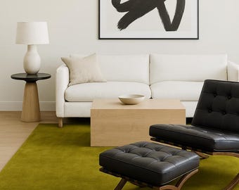 Hand getuftet Teppich Grün Wolle Bereich Teppich für Wohnzimmer Schlafzimmer Küche Kinderzimmer Eingang Büro 5X8 8X10 9X12 10X14 11x14 Benutzerdefinierte Teppich